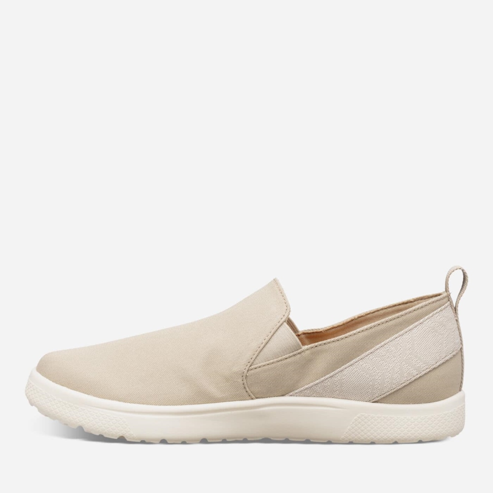 Beige Men's Teva Voya Slip On Sneakers | 942-FBYJVI