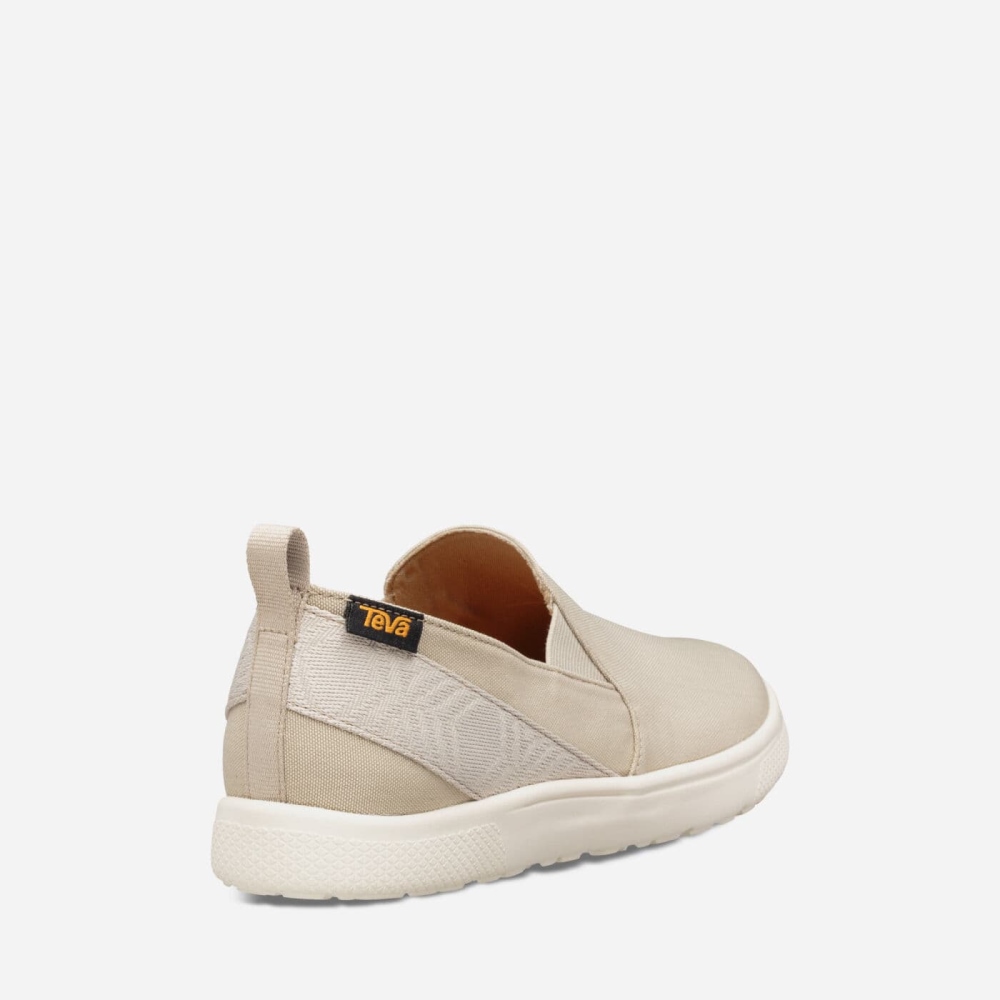 Beige Men's Teva Voya Slip On Sneakers | 942-FBYJVI