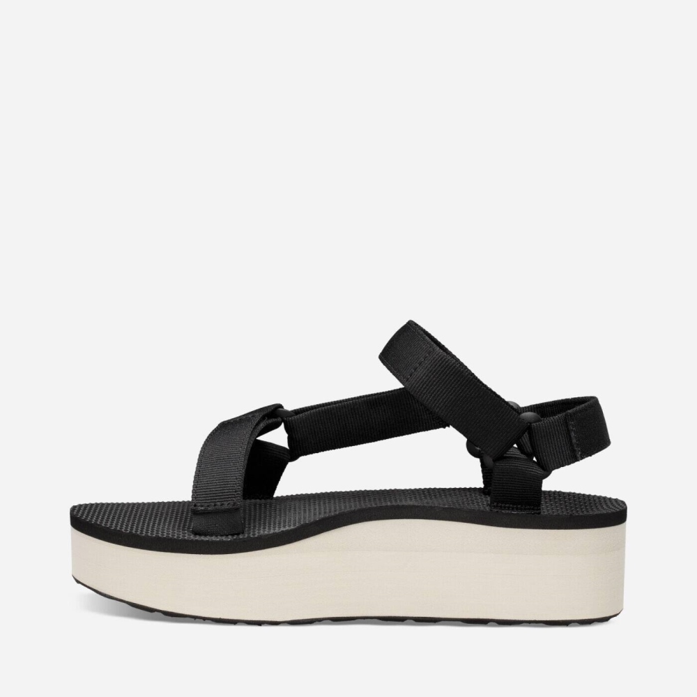 Black Beige Women's Teva Flatform Universal Flatform Sandals | 954-VOMPCT