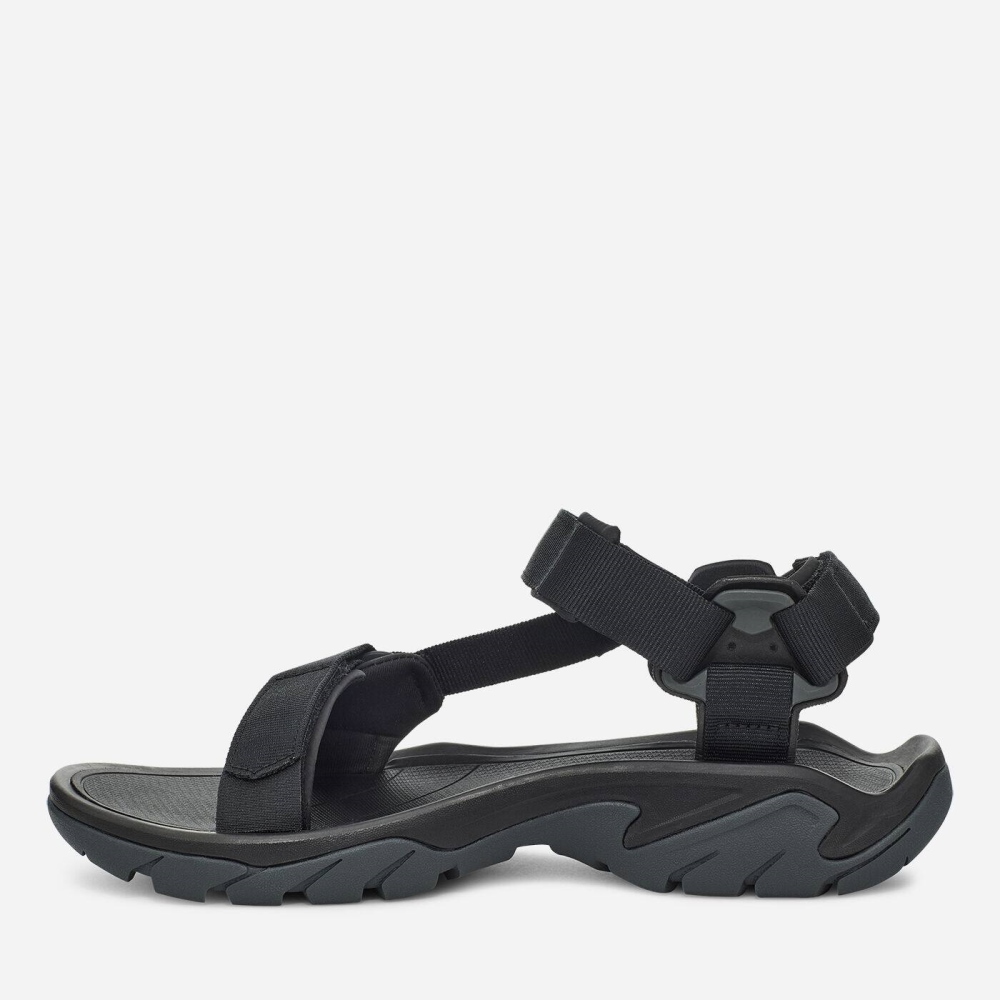 Black Grey Men's Teva Terra Fi 5 Universal Sandals | 418-VQEDKG