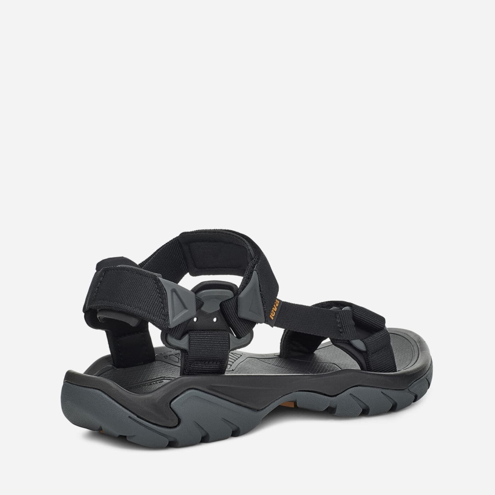 Black Grey Men's Teva Terra Fi 5 Universal Sandals | 418-VQEDKG