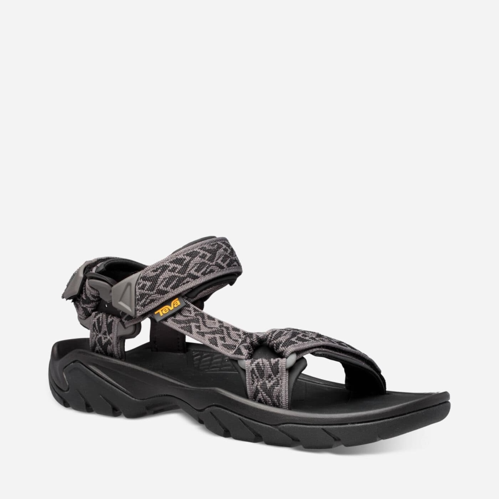 Black Men's Teva Terra Fi 5 Universal Sandals | 396-TADUGB
