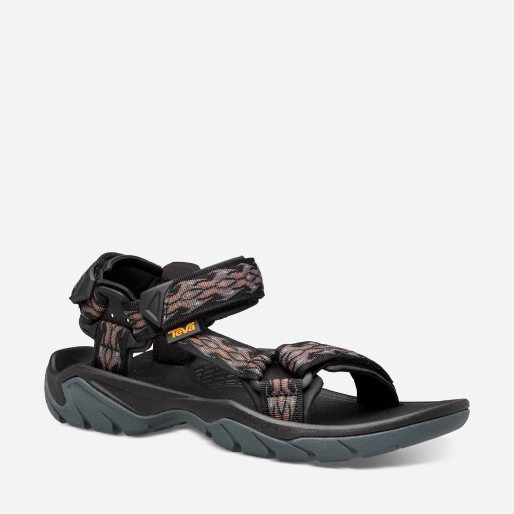 Black Men's Teva Terra Fi 5 Universal Sandals | 563-YQVLOH