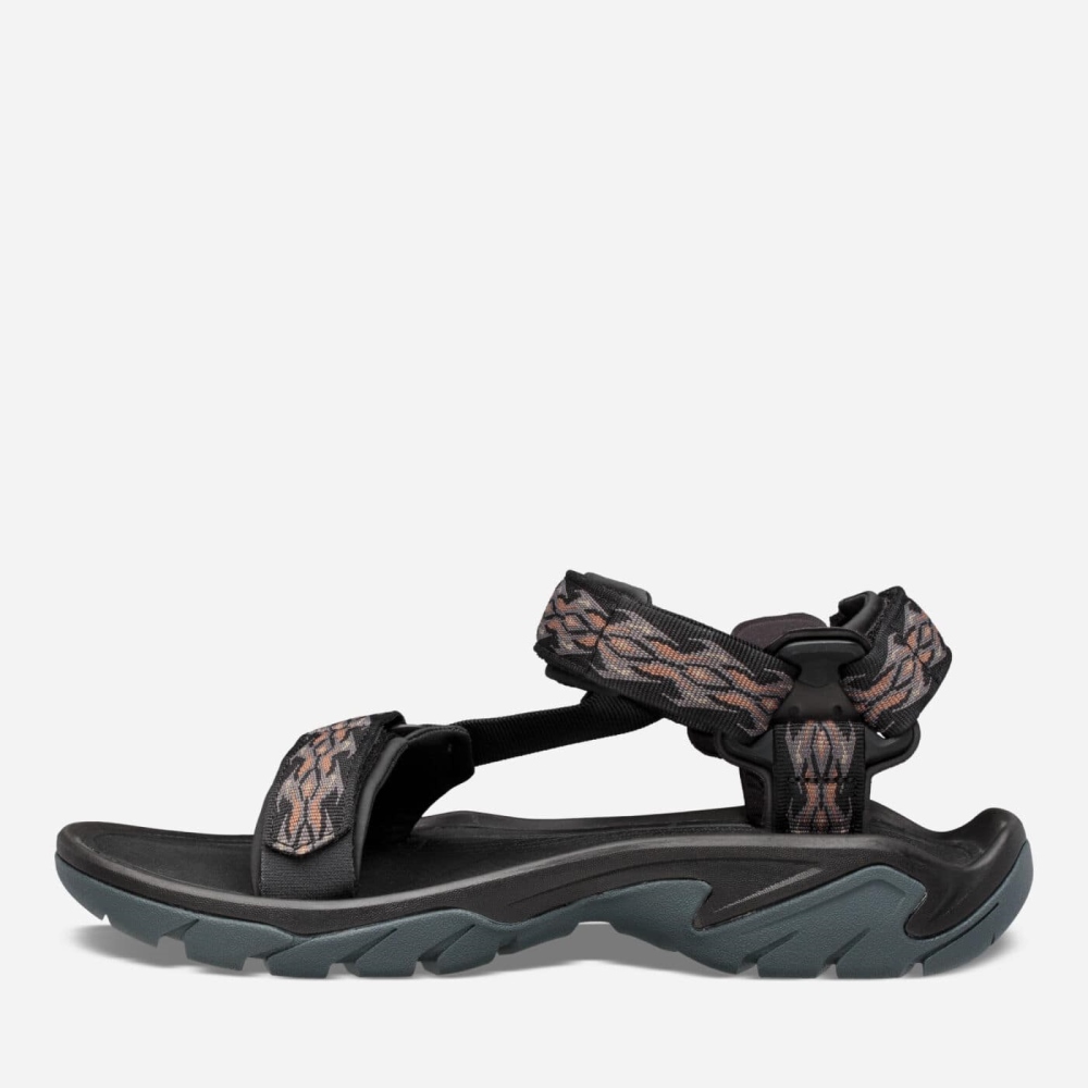 Black Men's Teva Terra Fi 5 Universal Sandals | 563-YQVLOH