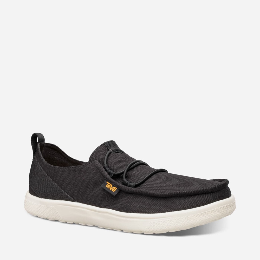 Black Men's Teva Voya Lace Slip On Shoes | 794-EFZHOX