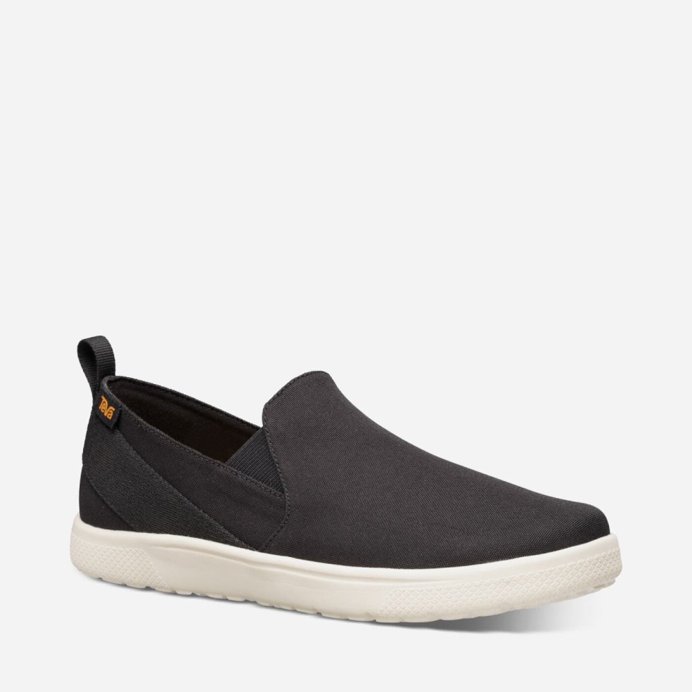 Black Men's Teva Voya Slip On Slip On Shoes | 031-QLXTYS