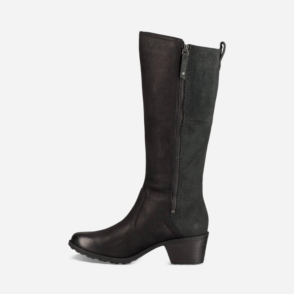 Black Women's Teva Anaya Tall WP Boots | 098-QZLSVI