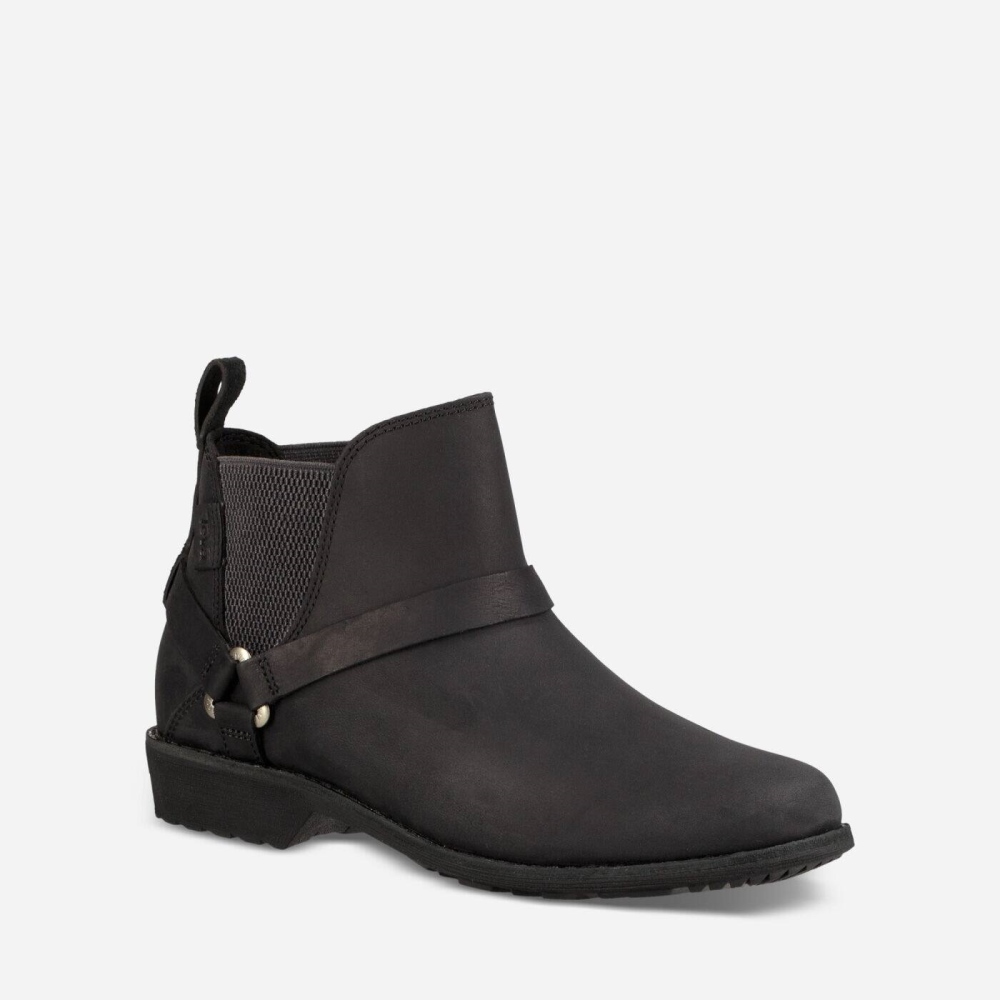Black Women's Teva Ellery Chelsea FG WP Boots | 064-KEWQHU