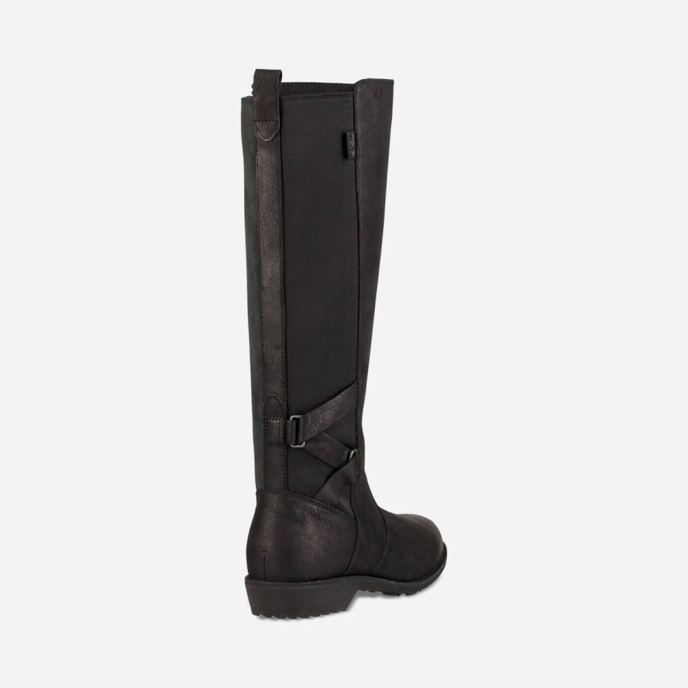 Black Women's Teva Ellery Tall WP Boots | 605-GFOJYB