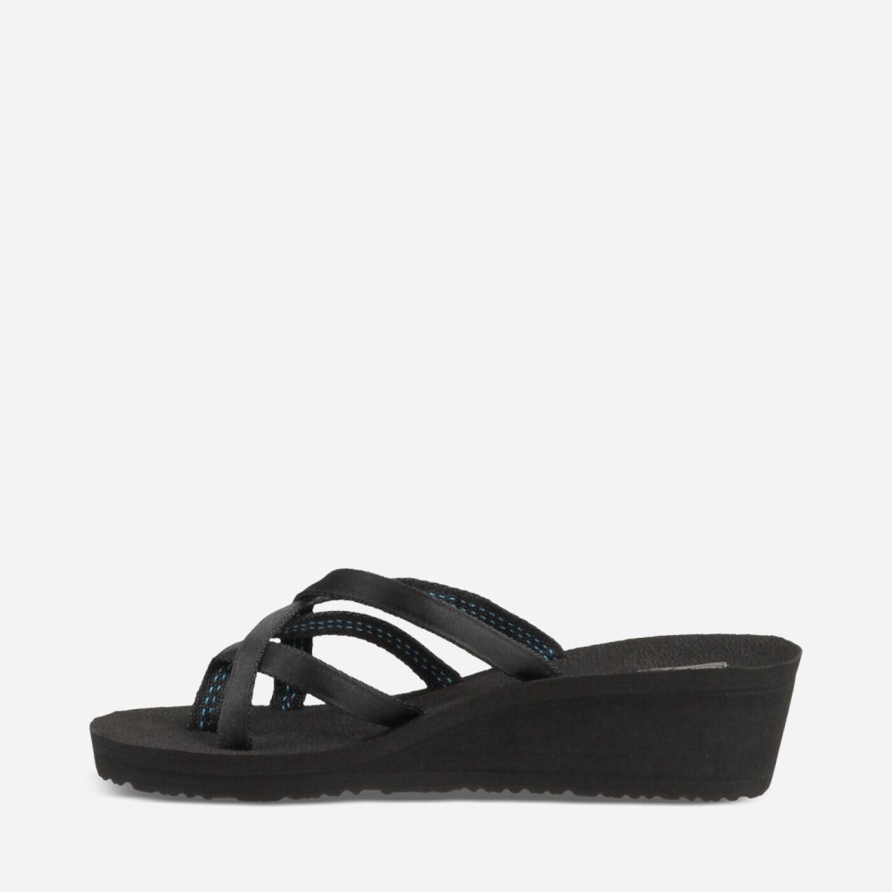 Black Women's Teva Mush Mandalyn Ola 2 Wedge Sandals | 504-EURDFP