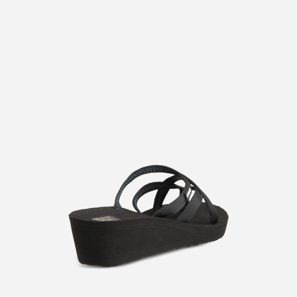 Black Women's Teva Mush Mandalyn Ola 2 Wedge Sandals | 504-EURDFP