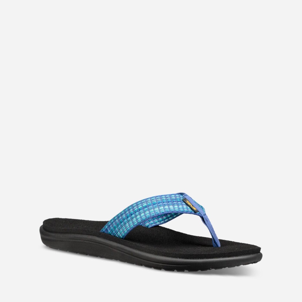 Blue Women's Teva Voya Flip Flops | 658-KIFBOT
