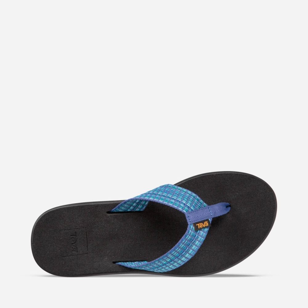 Blue Women's Teva Voya Flip Flops | 658-KIFBOT