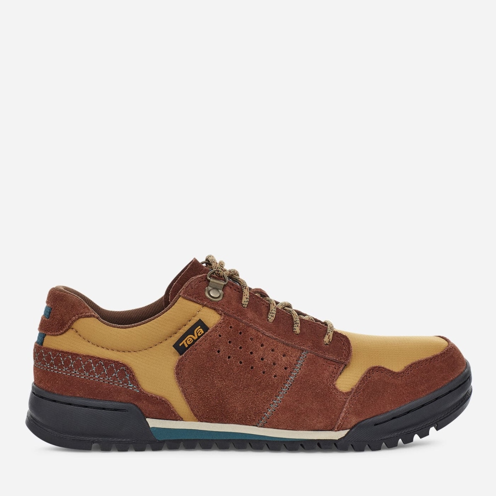 Brown Maroon Men\'s Teva Highside 84 Lace Up Shoes | 651-QOUXJT