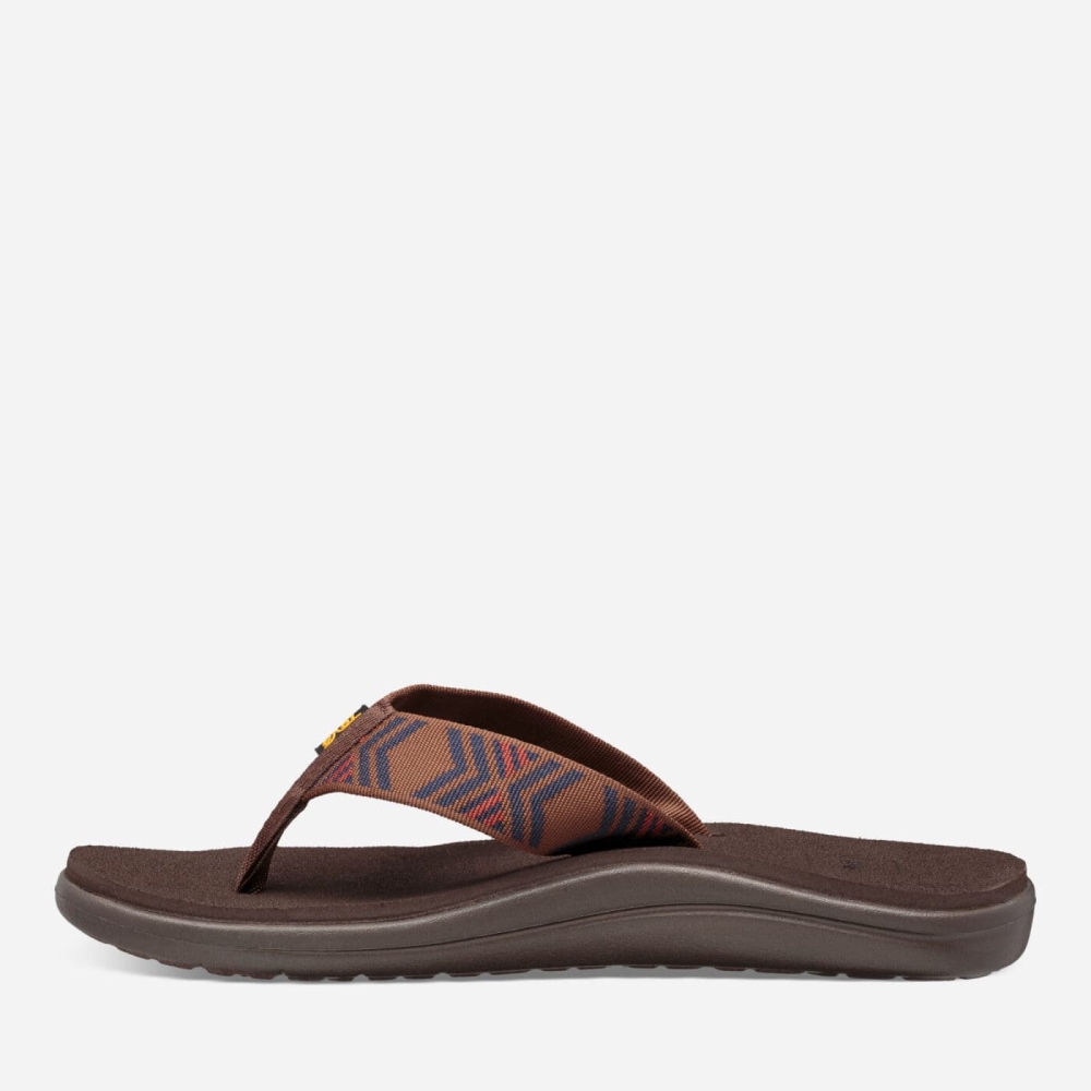 Brown Men's Teva Voya Flip Flops | 908-SLPRIM