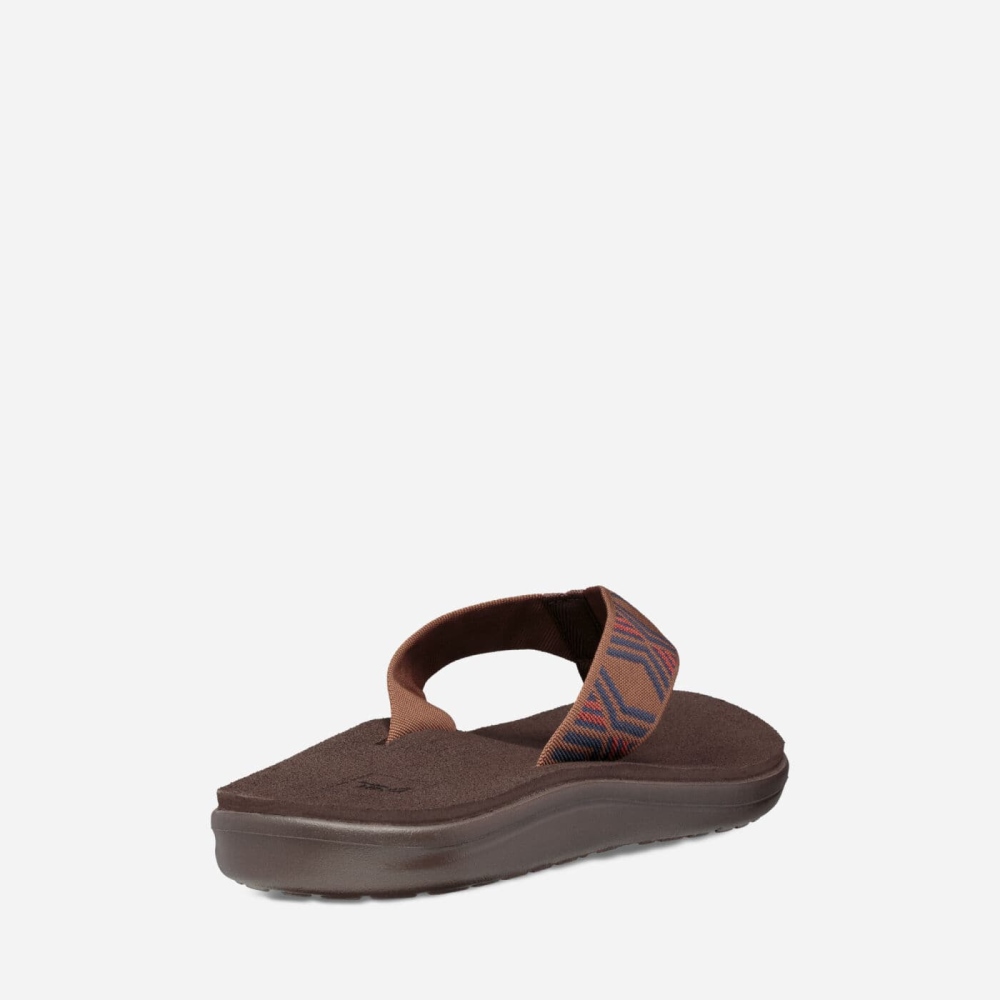 Brown Men's Teva Voya Flip Flops | 908-SLPRIM