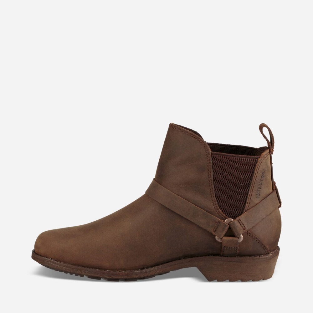 Brown Women's Teva Ellery Chelsea FG WP Boots | 120-BMRQJL