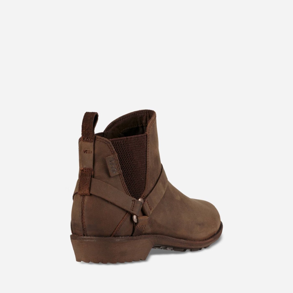 Brown Women's Teva Ellery Chelsea FG WP Boots | 120-BMRQJL