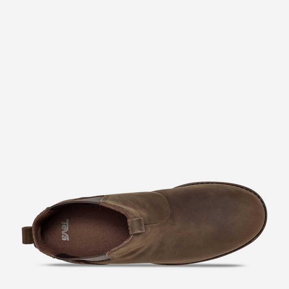 Brown Women's Teva Ellery Pull On WP Boots | 473-CGJSAV