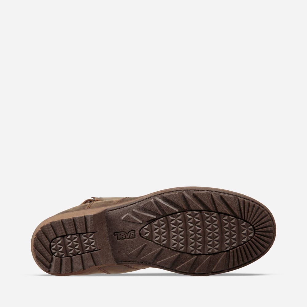 Brown Women's Teva Ellery Tall WP Boots | 368-JKCDFO