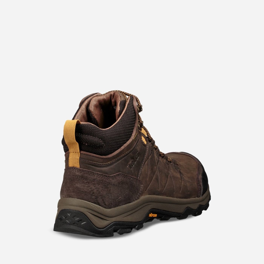 Coffee Men's Teva Arrowood Riva Mid WP Boots | 685-MUQFJW