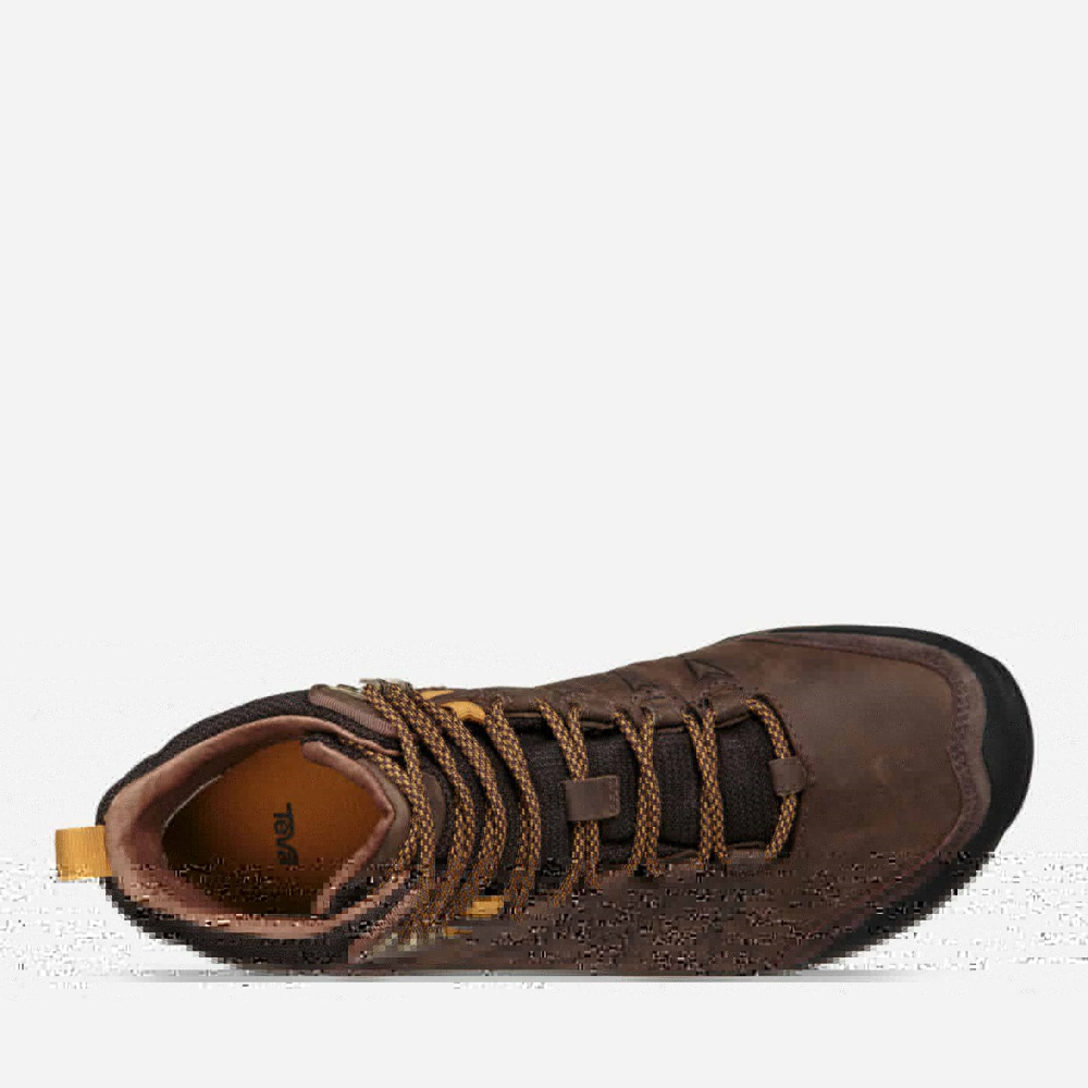 Coffee Men's Teva Arrowood Riva Mid WP Boots | 685-MUQFJW