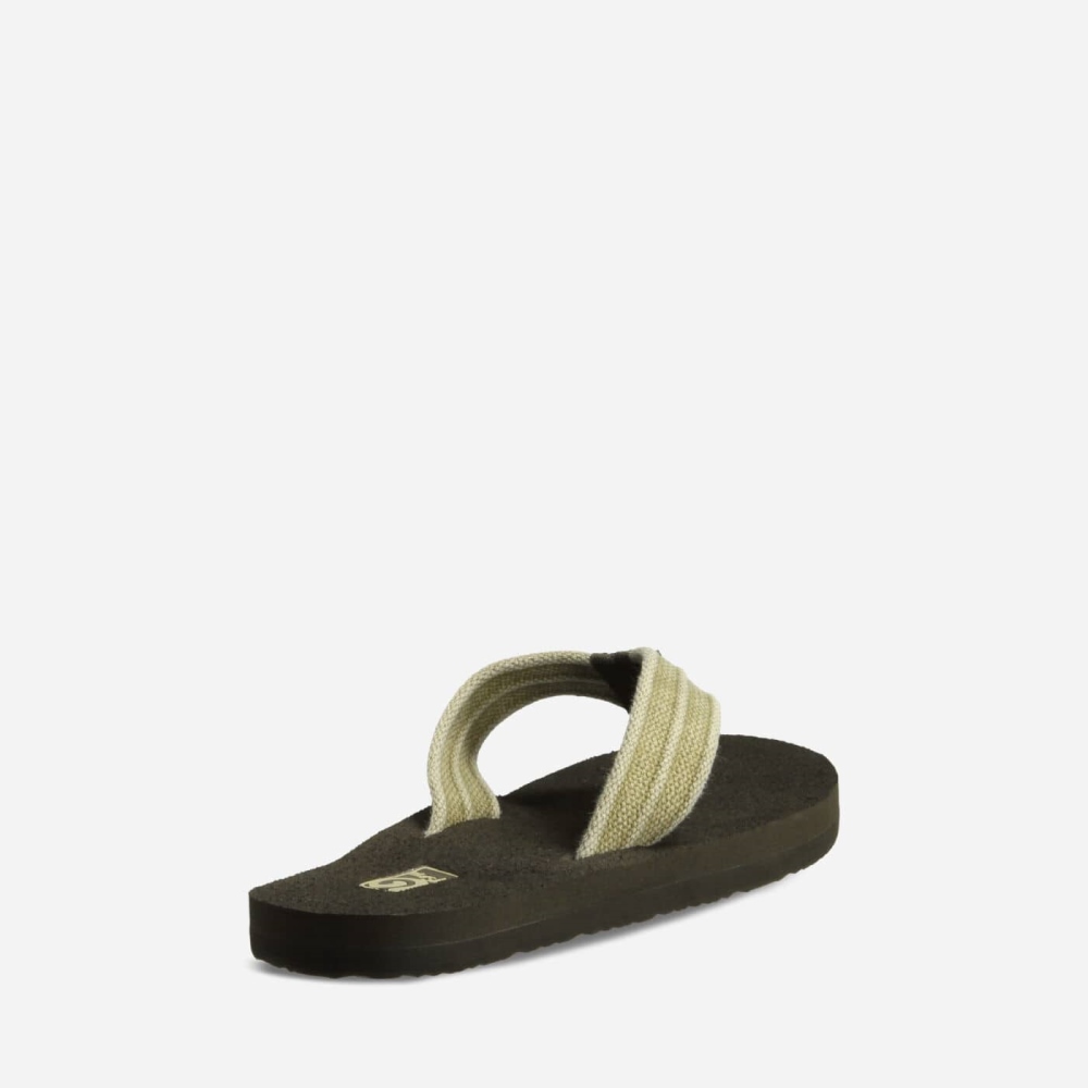 Coffee Men's Teva Mush II Canvas Flip Flops | 027-QUHGNB