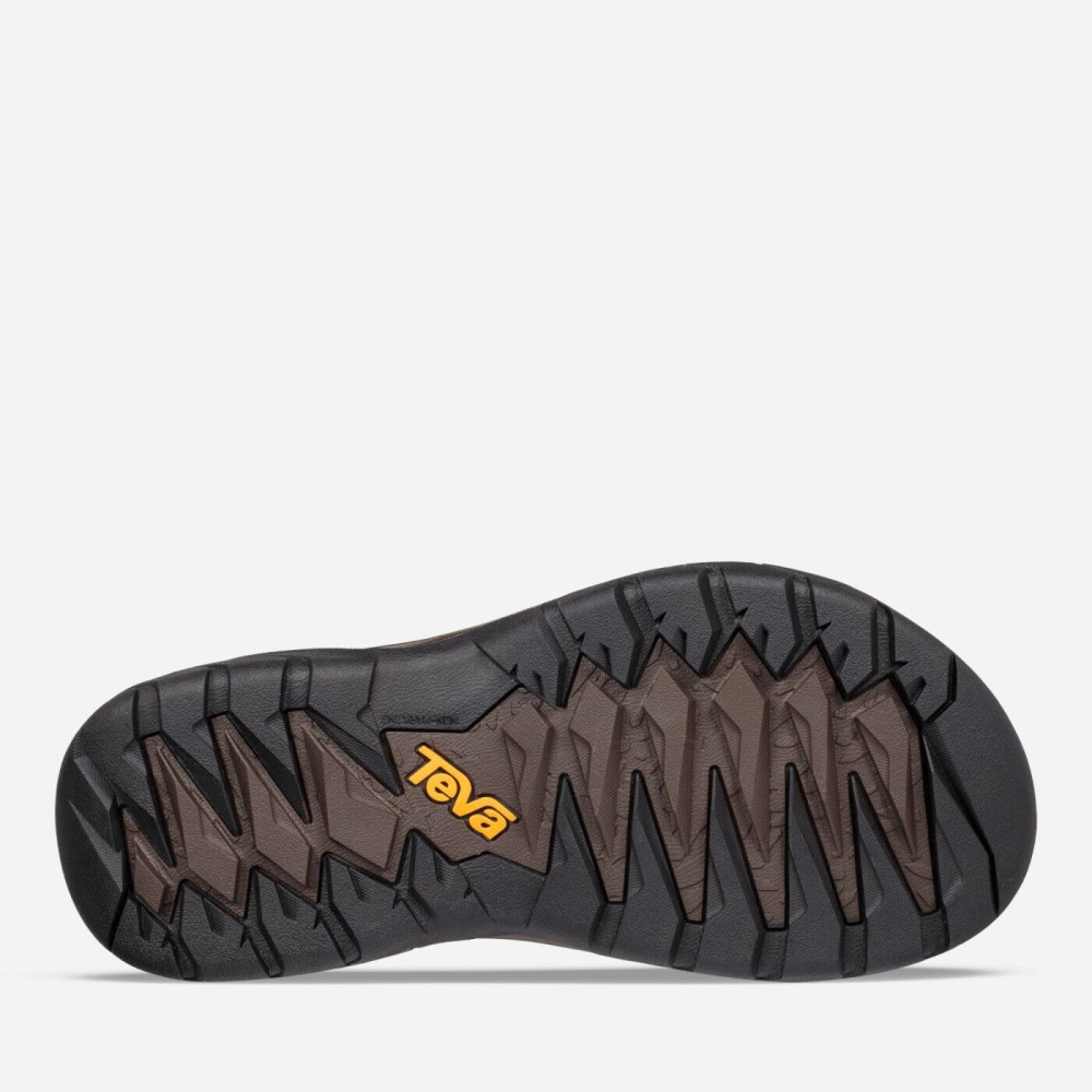 Coffee Men's Teva Terra Fi 5 Universal Leather Sandals | 147-GJFKPQ