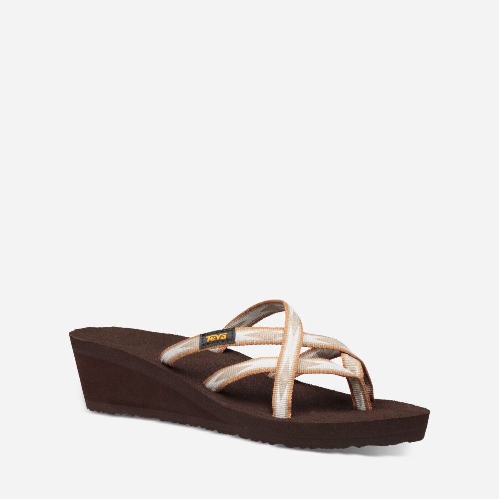 Coffee Women's Teva Mush Mandalyn Ola 2 Wedge Sandals | 376-TEDBWC