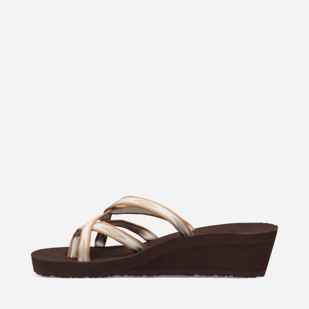Coffee Women's Teva Mush Mandalyn Ola 2 Wedge Sandals | 376-TEDBWC