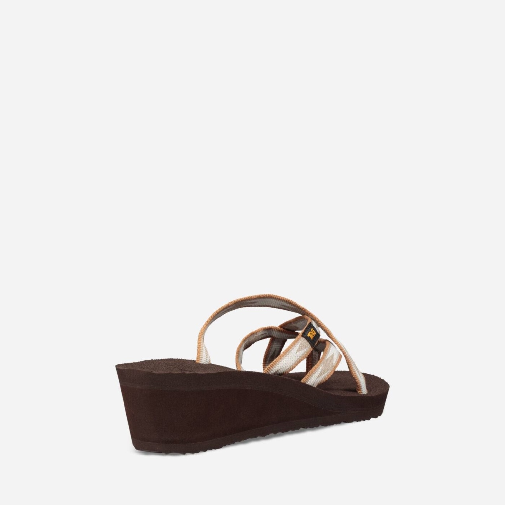 Coffee Women's Teva Mush Mandalyn Ola 2 Wedge Sandals | 376-TEDBWC