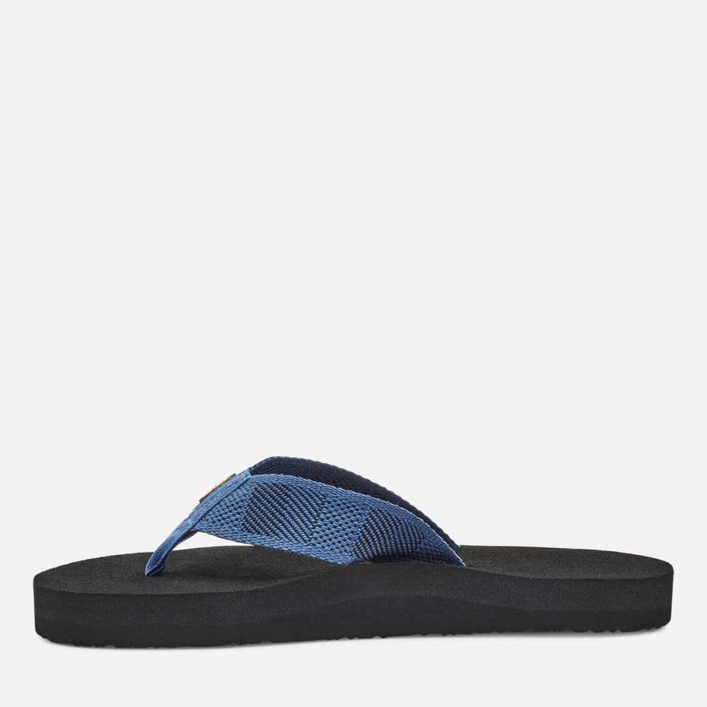 Dark Blue Men's Teva Original Mush Flip Flops | 853-IJHWAN