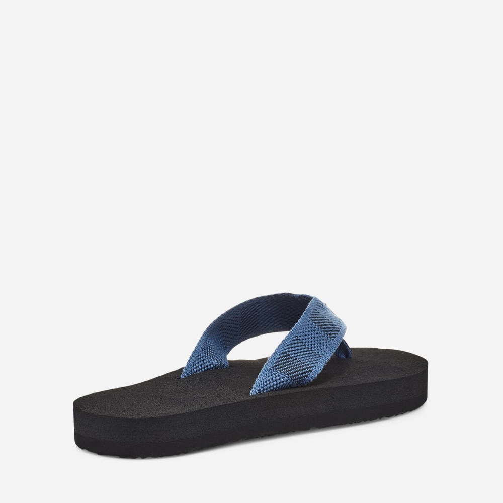 Dark Blue Men's Teva Original Mush Flip Flops | 853-IJHWAN