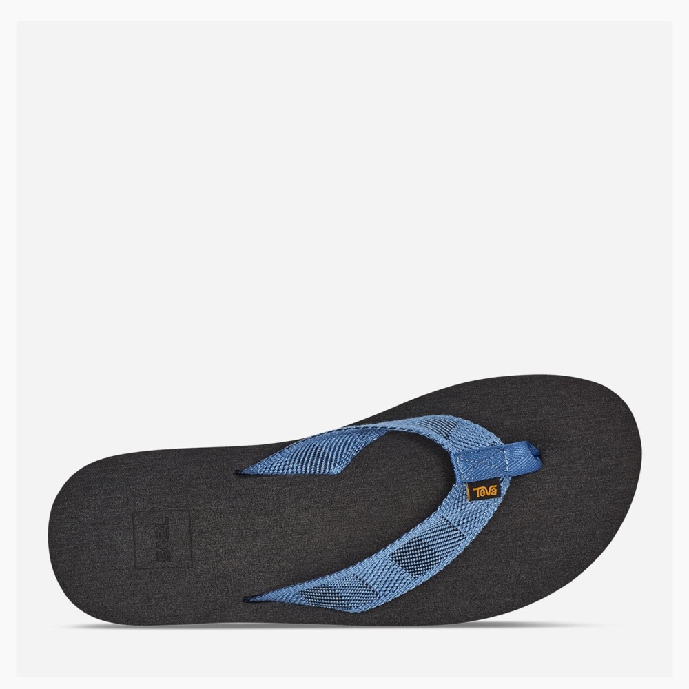 Dark Blue Men's Teva Original Mush Flip Flops | 853-IJHWAN