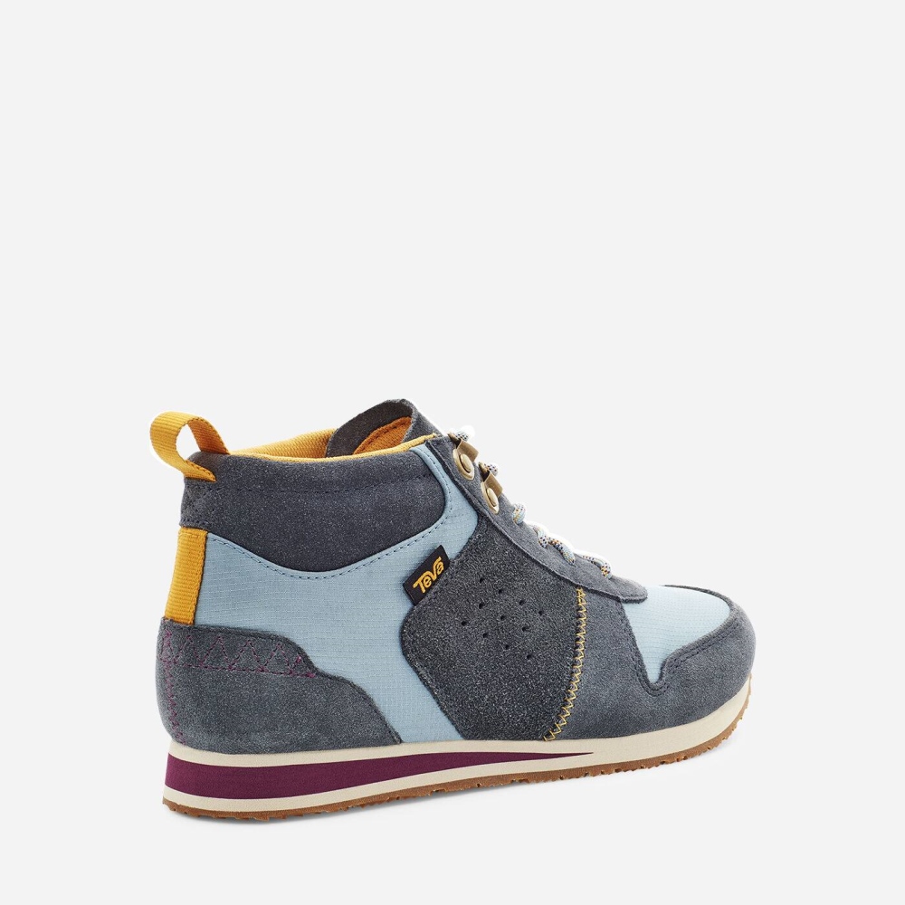 Dark Grey Blue Women's Teva Highside 84 Mid Sneakers | 958-HNUIBR
