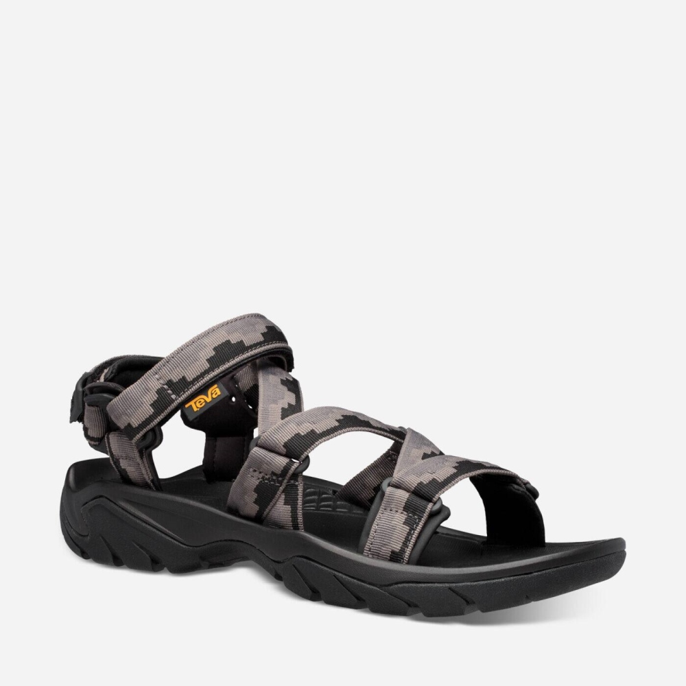 Dark Grey Men's Teva Terra Fi 5 Sport Sandals | 837-JCSDBG