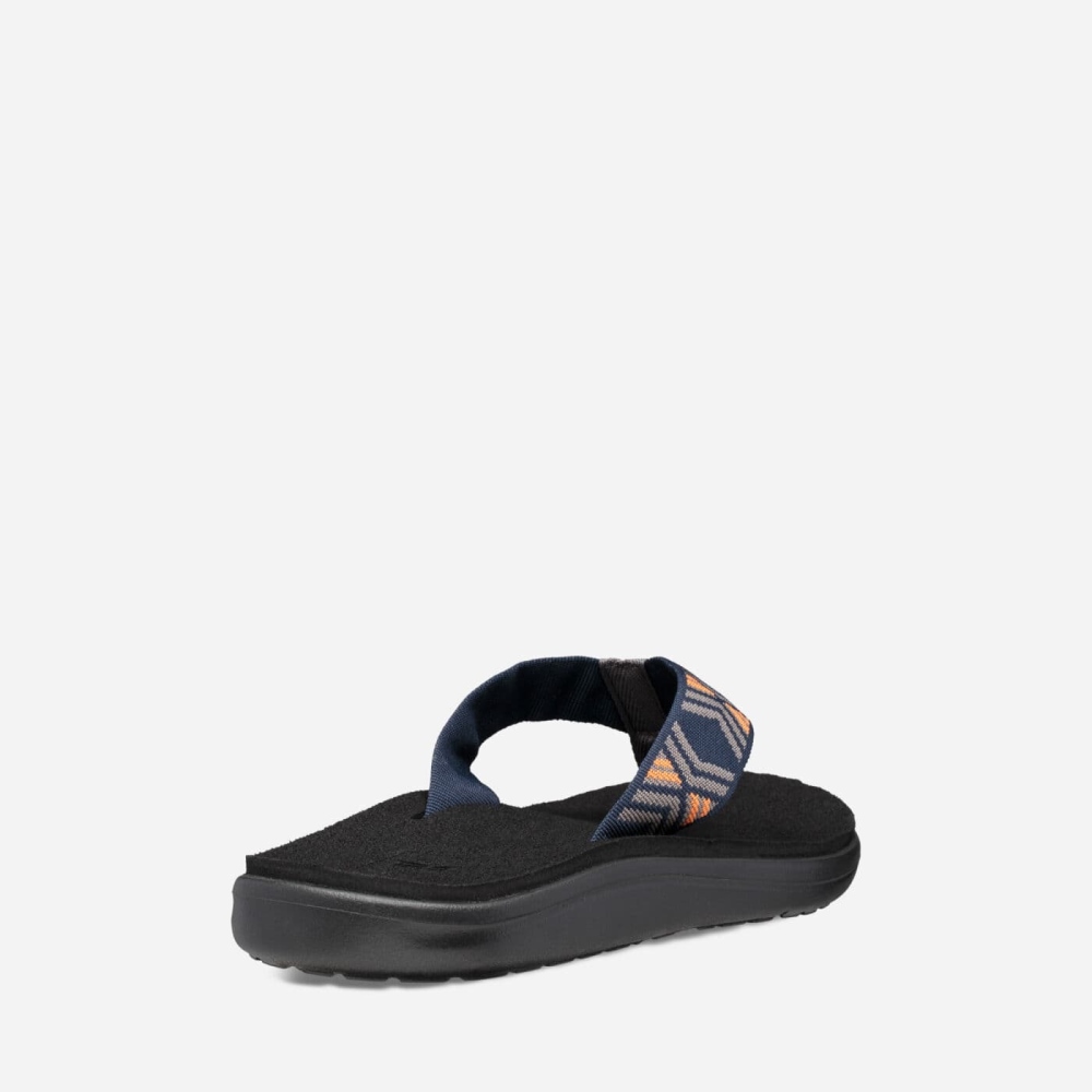 Dark Grey Men's Teva Voya Flip Flops | 023-AHGOPF