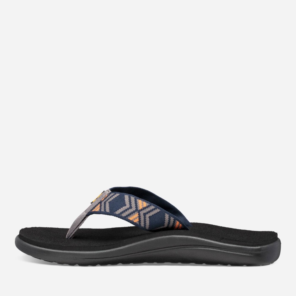 Dark Grey Men's Teva Voya Flip Sandals | 482-DKZHTL