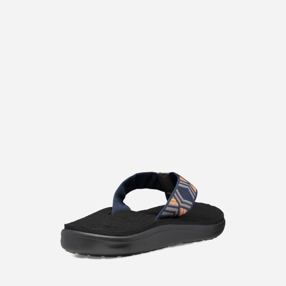 Dark Grey Men's Teva Voya Flip Sandals | 482-DKZHTL