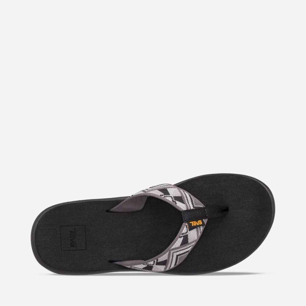 Dark Grey Women's Teva Voya Flip Flops | 697-ALRYCS