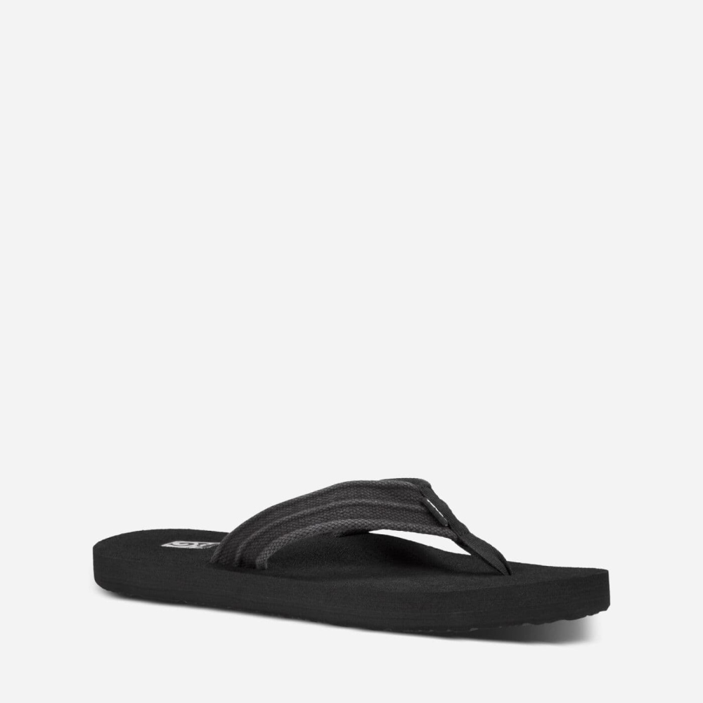 Grey Men's Teva Mush II Canvas Flip Flops | 427-GWDUSJ