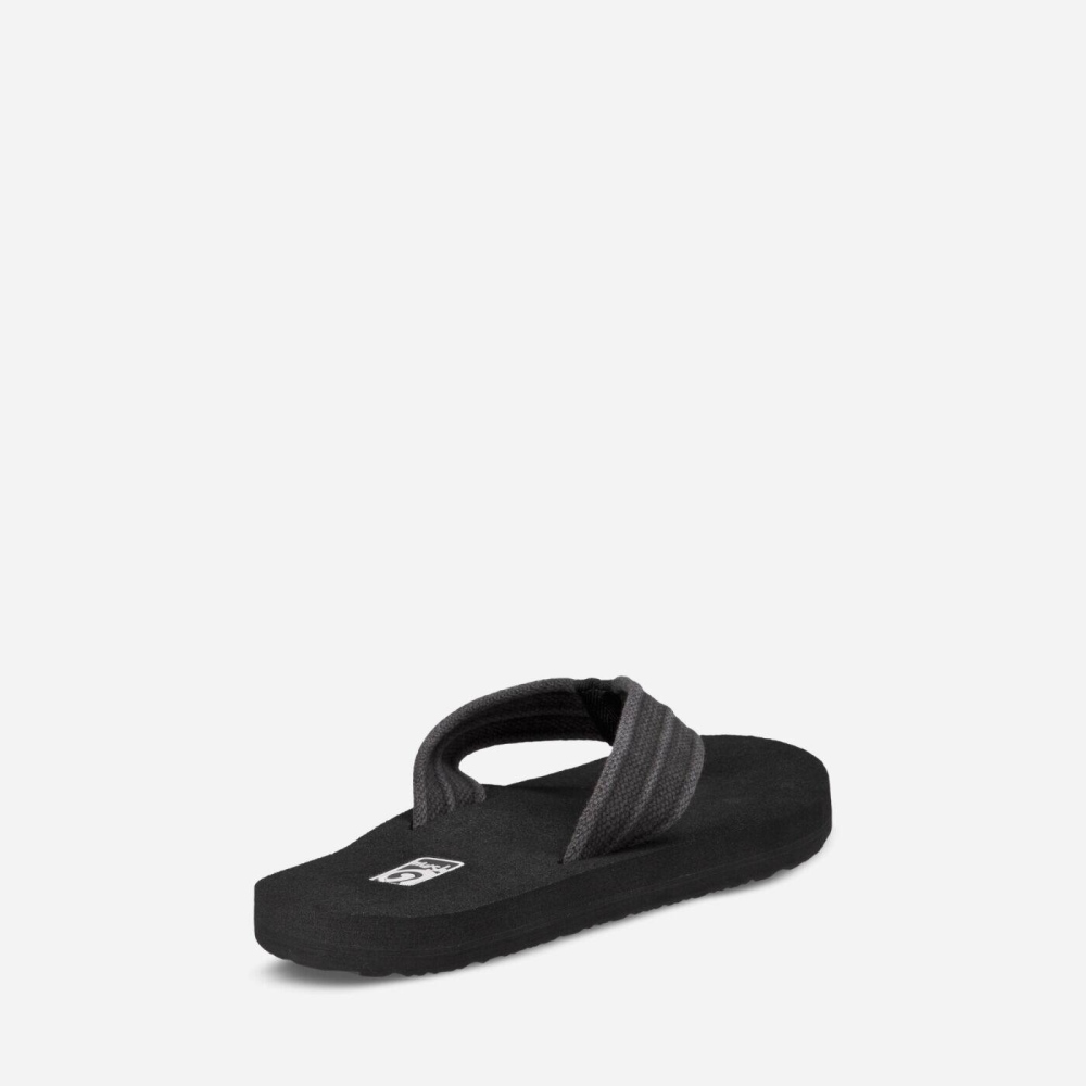 Grey Men's Teva Mush II Canvas Flip Flops | 427-GWDUSJ