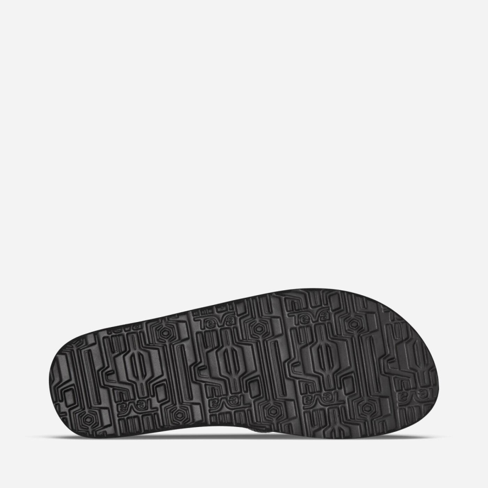 Grey Men's Teva Mush II Canvas Flip Flops | 427-GWDUSJ