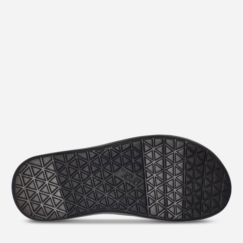 Grey Men's Teva Voya Canvas Flip Flops | 306-IBEODZ