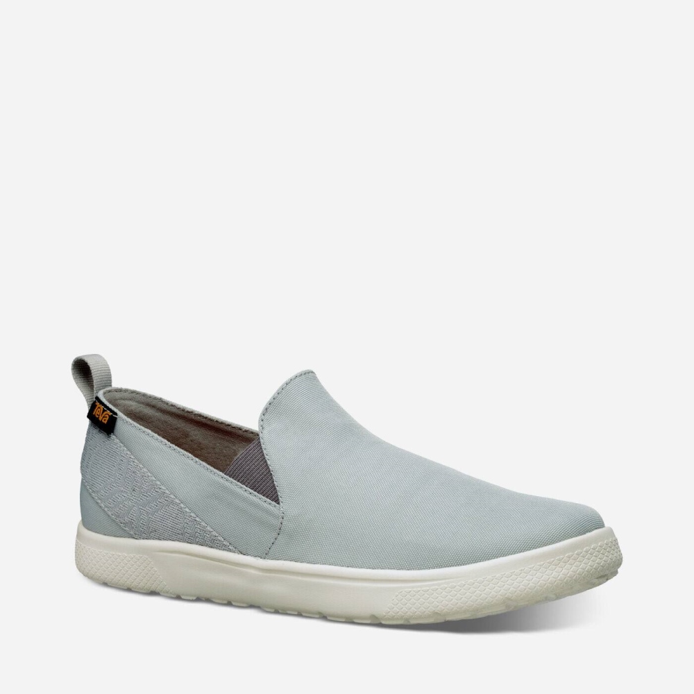 Grey Men's Teva Voya Slip On Sneakers | 834-OTMWFG
