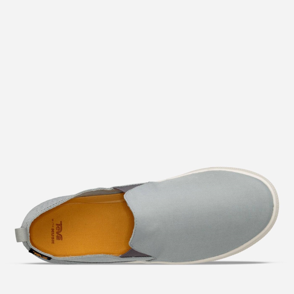 Grey Men's Teva Voya Slip On Sneakers | 834-OTMWFG