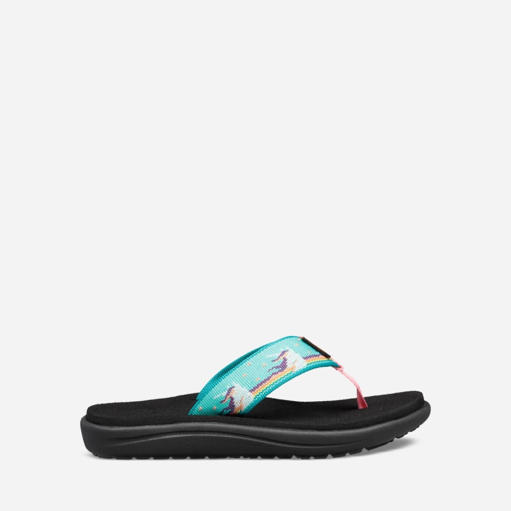 Light Green Kids\' Teva Voya Flip Flops | 750-KCQTSU