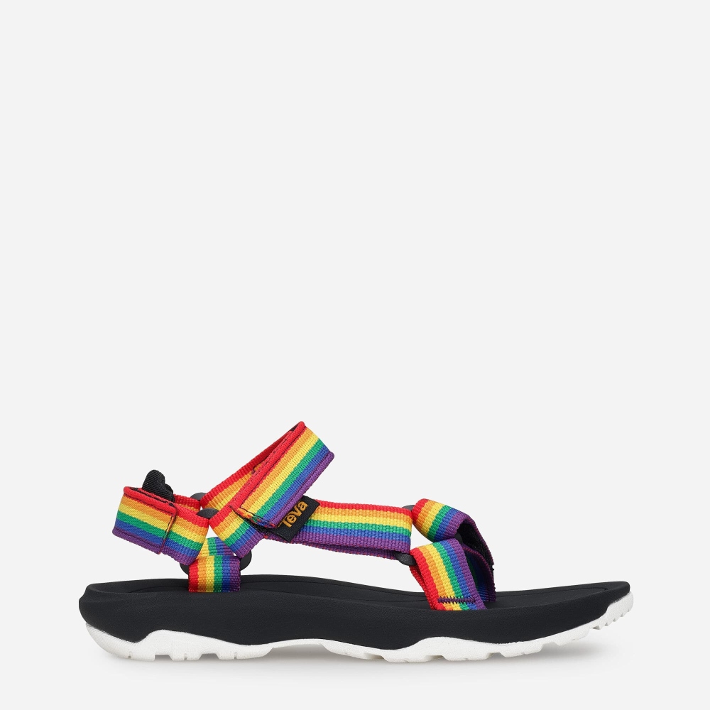 Multicolor Kids\' Teva Hurricane XLT2 Rainbow Pride Hiking Sandals | 739-VFRDPQ