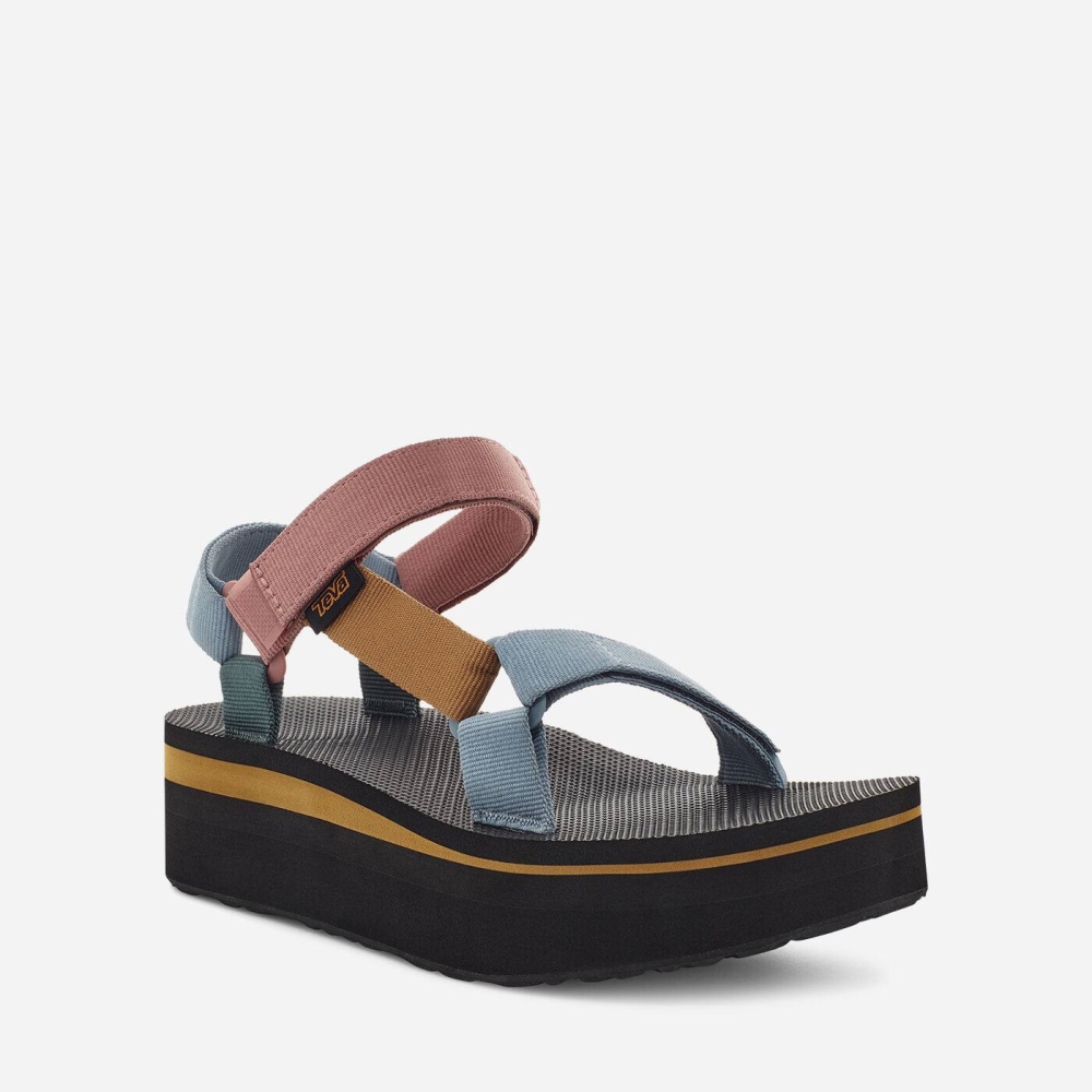 Multicolor Women's Teva Flatform Universal Flatform Sandals | 127-USBRCN