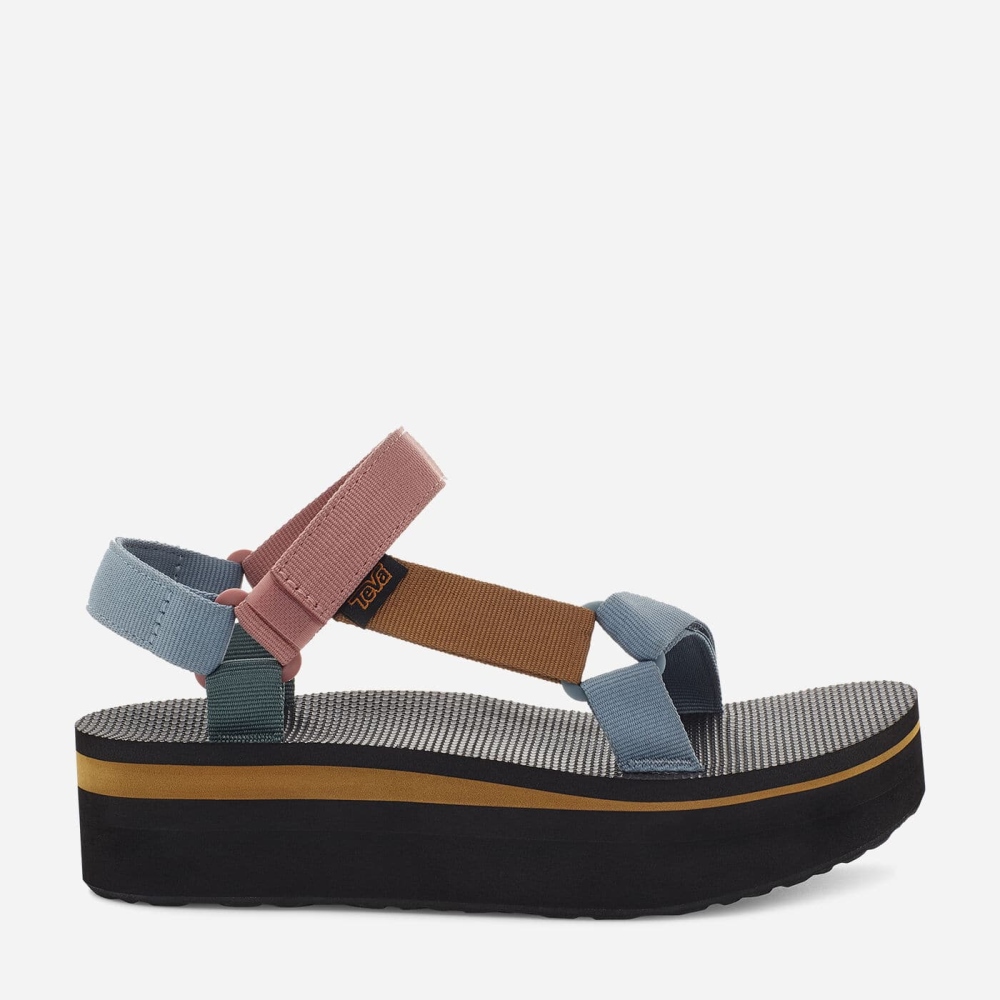 Multicolor Women\'s Teva Flatform Universal Flatform Sandals | 127-USBRCN